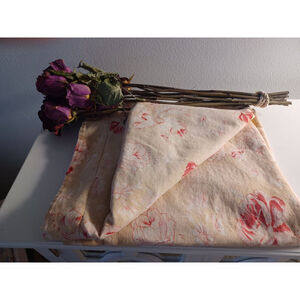 Pottery Barn Manchester Rose Euro Pillow Covers. Red & Beige Floral. Set of 2